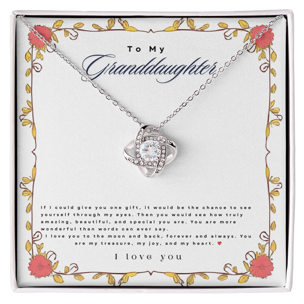 To my Granddaughter- Love knot necklace