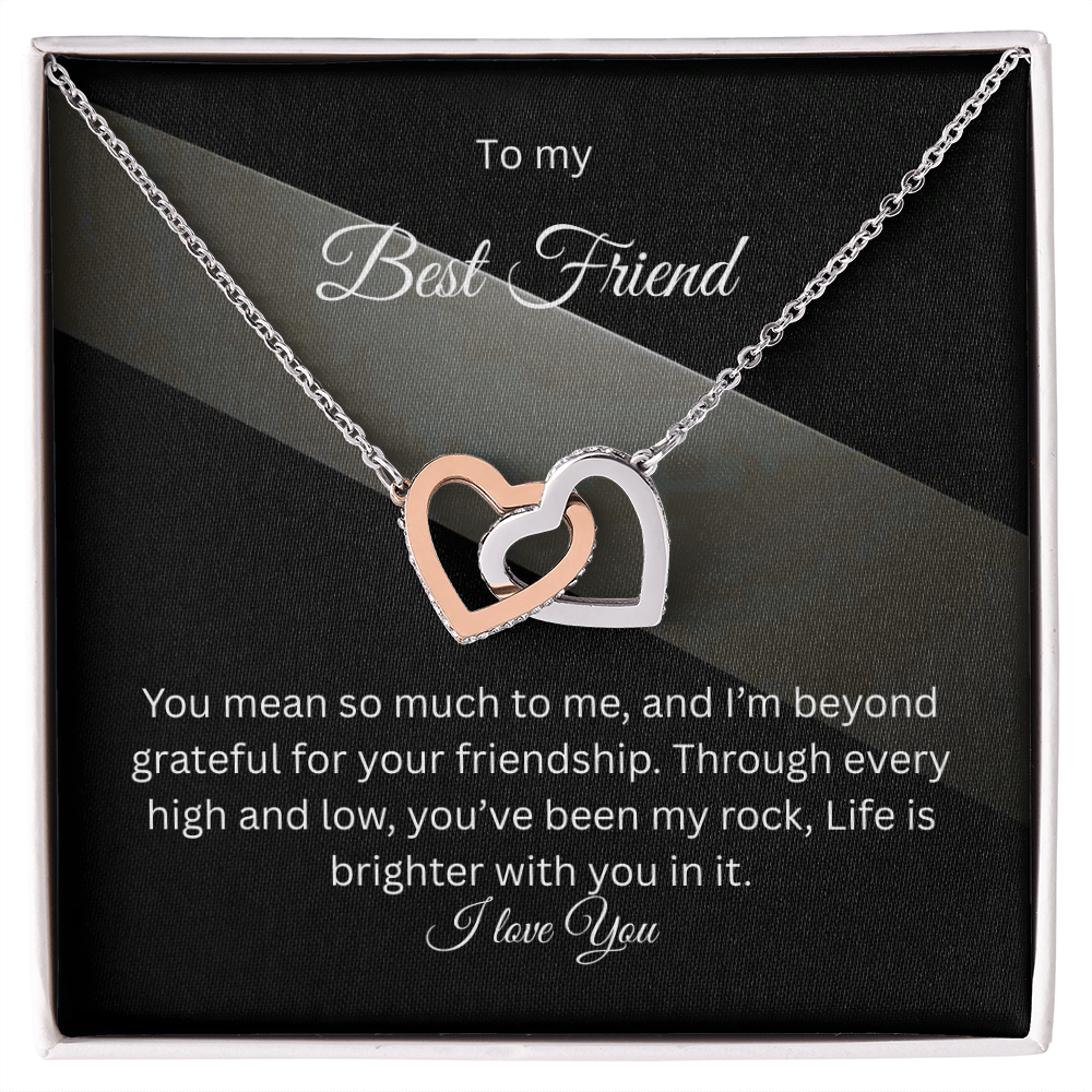 For my Best Friend- Interlocking Hearts Necklace