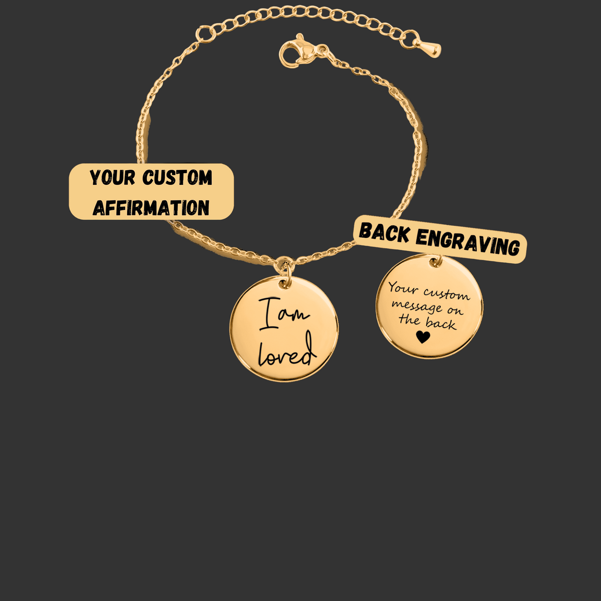 Affirmations Coin Bracelet